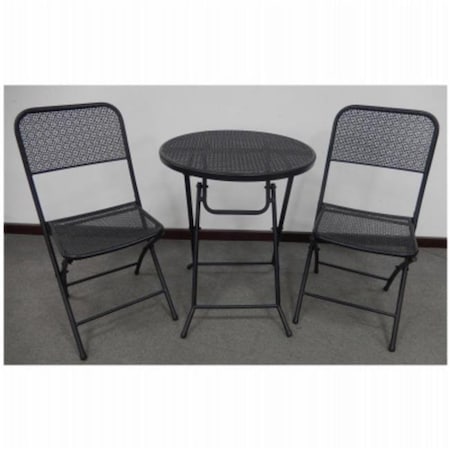 Imperial Power 270090 Four Seasons Courtyard; Padova Bistro Set; Black - 3 Piece